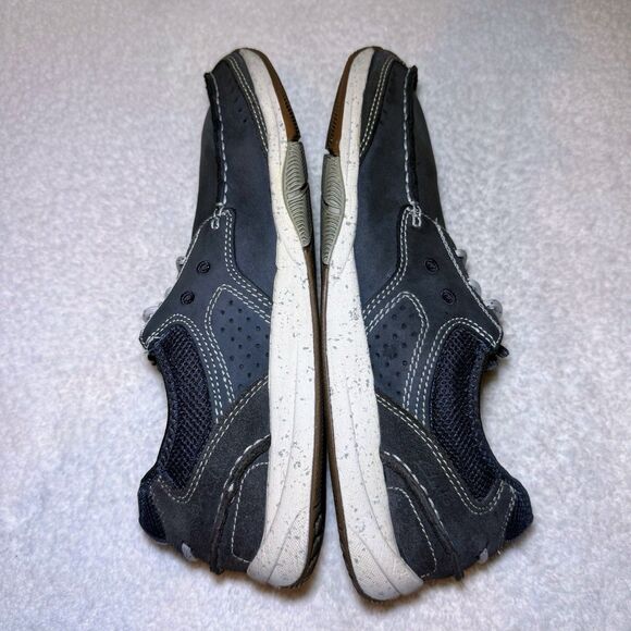 Clarks Gray Leather Casual Shoes Men's 11.5W - Picture 6 of 9